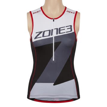 ZONE3 MEN S LAVA SLEEVELESS TOP Top Zwart / Rood / Wit (AAA), Ophalen of Verzenden, Nieuw