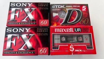 Sony, Maxell, TDK - HF 60 - UR 60 - D 60 Lege audiocassette, Audio, Tv en Foto, Nieuw