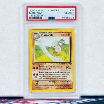 Pokémon Graded card - MAROWAK #39 1ST EDITION - Pokémon -