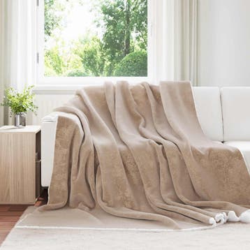 vidaXL plaid Camel 220 x 240 cm 2.67 kg Fleece, Verzenden, Nieuw