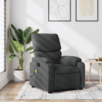 vidaXL Massagestoel in donkergrijze stof, Verzenden, Nieuw
