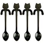 Fako Bijoux - Theelepel / Koffielepel Hangende Kat - Zwart -, Verzenden, Nieuw