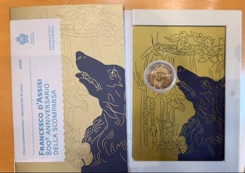 San Marino. 2 Euro 2026 San Francesco dAssisi (2 monete), Postzegels en Munten