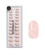 Doonails - Soft Gel Press Ons - White Swirl Medium Round, Verzenden, Nieuw
