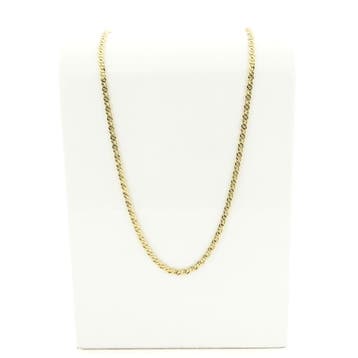 Gouden fantasieschakel ketting; Heren, Ophalen of Verzenden, Gebruikt, Goud, Goud