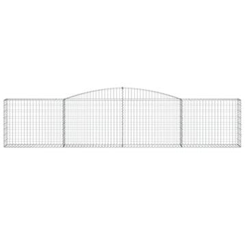 vidaXL Schanskorf gewelfd 400x30x80/100 cm gegalvaniseerd, Verzenden, Nieuw