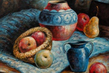French School (XX) - Still life with fruit