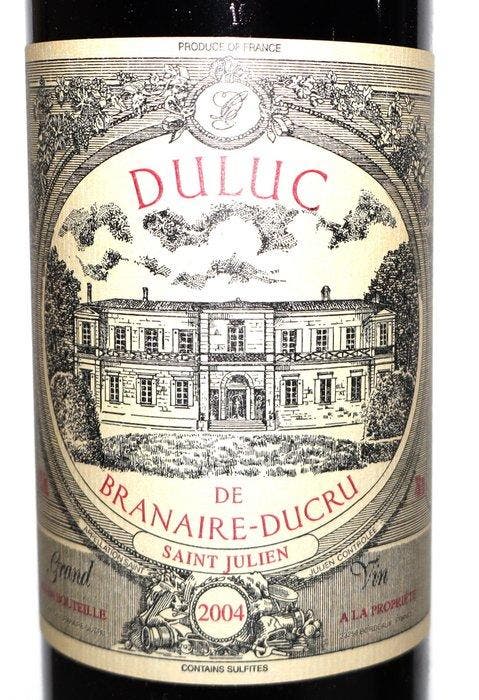 2004 Duluc de Branaire Ducru, 2nd wine Chäteau Branaire, Collections, Vins