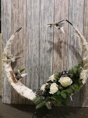 Metalen frame Moon ongelakt 50 cm per stuk, Huis en Inrichting, Woonaccessoires | Kunstplanten en Kunstbloemen, Nieuw