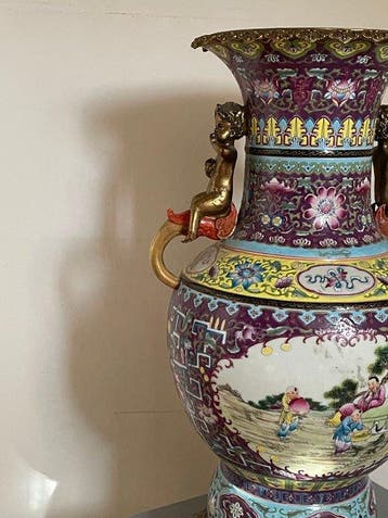Balustervaas - Porselein - China - Yongzheng (1723-1735), Antiquités & Art