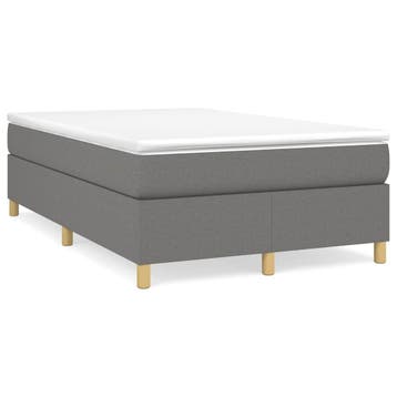vidaXL Boxspring met matras stof donkergrijs 120x190 cm, Verzenden, Nieuw