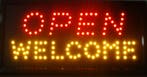 OPEN welkom lamp LED verlichting reclame bord lichtbak #E, Verzenden, Nieuw