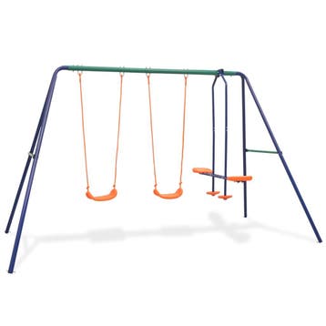 vidaXL Schommelset met 4 zitjes oranje, Kinderen en Baby's, Speelgoed | Buiten | Speeltoestellen, Verzenden, Nieuw