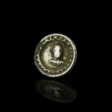 Oud-Romeins Zilver Legioens Athene borstbeeld appliqué