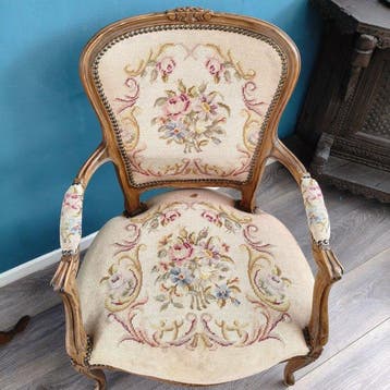 Fauteuil - Ronce de noyer - Bergère Fauteuil