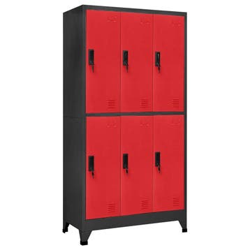 vidaXL Lockerkast 90x45x180 cm staal antracietkleurig en, Verzenden, Nieuw