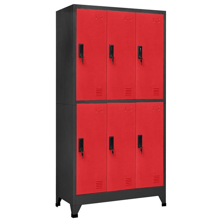vidaXL Lockerkast 90x45x180 cm staal antracietkleurig en, Huis en Inrichting, Kasten | Overige, Nieuw, Verzenden