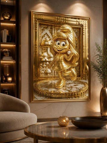 Maison Dart - Golden Smurfette — Precious Charm | Art