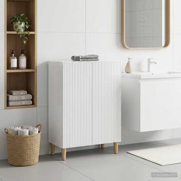 vidaXL Badkamer Opbergkast ARNHEM Hoogglans Wit 59,5 x 31 x, Verzenden, Nieuw