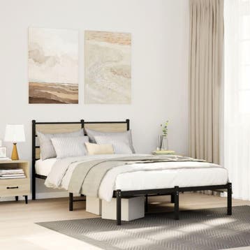 vidaXL Bedframe zonder matras metaal sonoma eikenkleurig, Verzenden
