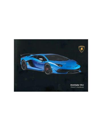 2018 LAMBORGHINI AVENTADOR SVJ INSTRUCTIEBOEKJE ENGELS
