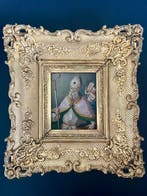 Saint évêque et angelot - 27,5 x 30 cm