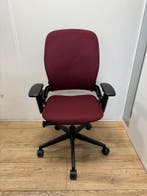 Ergonomische Bureaustoel Steelcase Leap Full Option Rood, Verzenden, Zo goed als nieuw, Bureaustoel, Rood