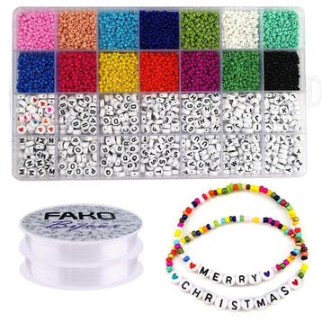 Fako Bijoux - DIY Kralen Set Basic - Letterkralen & Glas, Verzenden