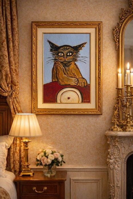 Michel Suret-Canale (XX-XXI) - Kochka - Le chat, Antiquités & Art, Art | Peinture | Moderne