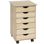 tectake Ladekast van hout 65x36x40cm - Licht hout, eiken Son, Huis en Inrichting, Verzenden, Nieuw