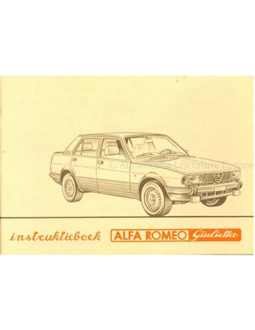 1982 ALFA ROMEO GIULIETTA INSTRUCTIEBOEKJE NEDERLANDS