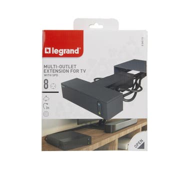 Legrand TV Hoekstopcontact 4X2P+A Met 4X2P 2,5A Zwart, Verzenden