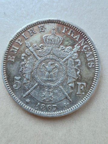 Frankrijk. Napoléon III. 5 Francs 1867-A, Paris (Zonder