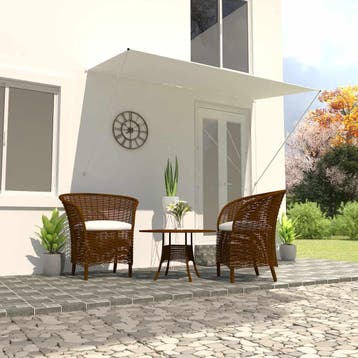 vidaXL Luifel uittrekbaar 250x150 cm crème, Verzenden