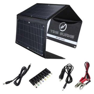 Solar Oplader met 4 Zonnepanelen 28W -3 Oplaadpoorten -, Télécoms, Verzenden