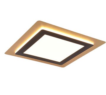 Trio MORGAN plafondlamp | LED | zwart met goud | 45 x 45 cm, Verzenden
