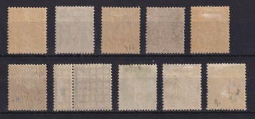 Frankrijk 1876/1898 - Partij Sages Type I en II nrs tussen