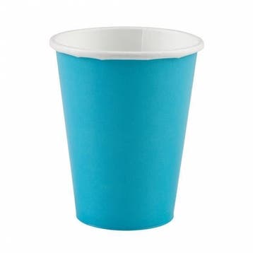 Lichtblauw Bekers Karton 266ml 8st, Verzenden