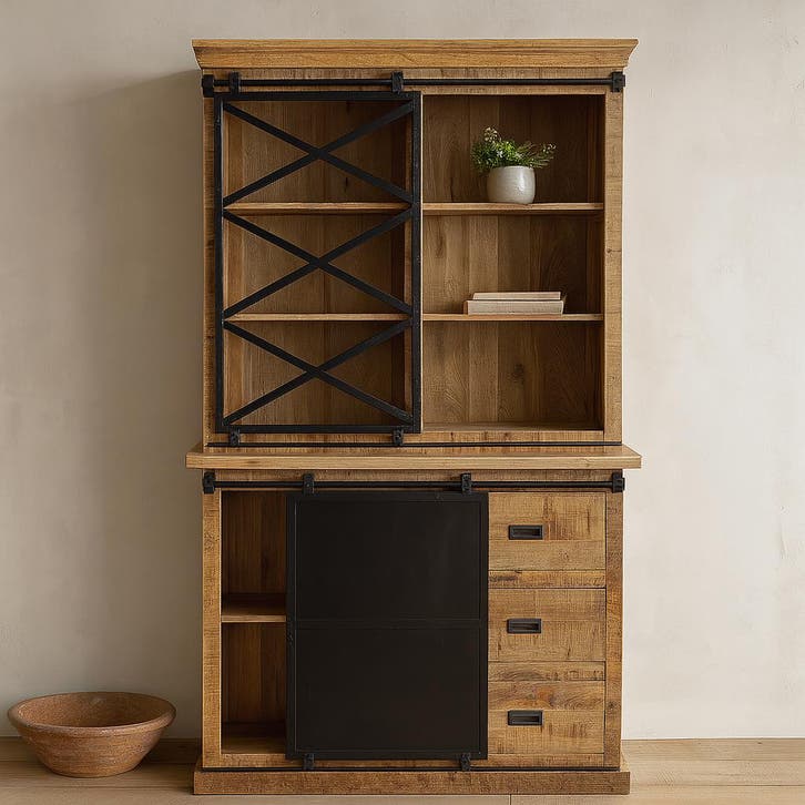 Buffetkast Mangohout Milan 100 X, Maison & Meubles, Armoires | Buffets, Envoi