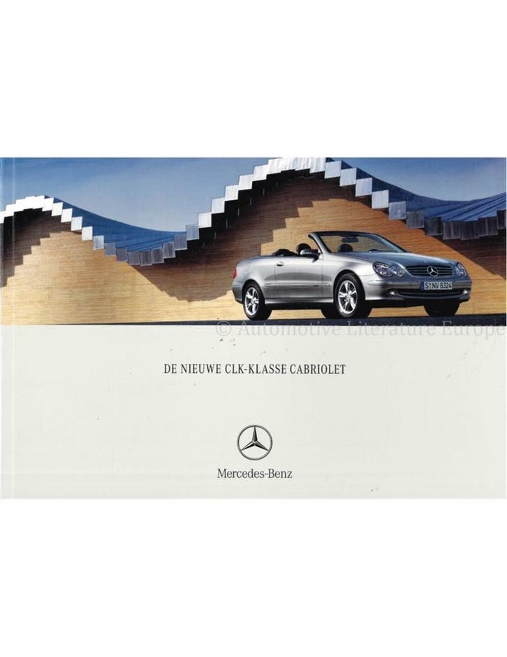 2003 MERCEDES BENZ CLK CABRIOLET BROCHURE NEDERLANDS, Livres, Autos | Brochures & Magazines
