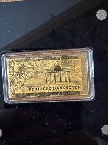 Duitsland. Gold bar 100 Deutsche Mark - 1/200 oz (.999), Timbres & Monnaies