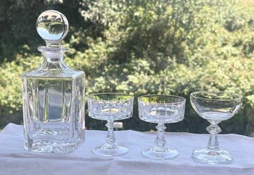 Cristal DArques - Durand - Drinkset (5) - Louvre,, Antiquités & Art