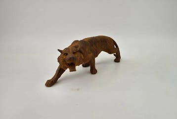 sculptuur, Tijger - 12.5 cm - IJzer