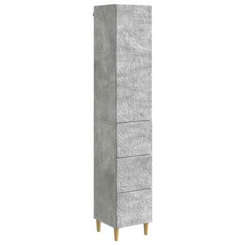 vidaXL Kast Set 2 pcs Betongrijs 33 x 34,5 x 90 cm Bewerkt, Huis en Inrichting, Verzenden, Nieuw