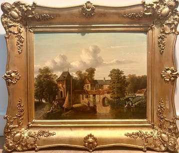 Dutch School (XIX) Omgeving J.J. Spohler - A River Landscape