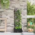 vidaXL Tuin Plantpot Zwart 40 x 40 x 125,5 cm Kunststof, Tuin en Terras, Bloempotten, Verzenden, Nieuw
