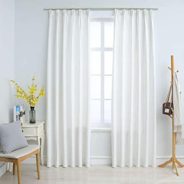vidaXL Gordijnen verduisterend met haken 2 st 140x175 cm, Huis en Inrichting, Verzenden, Nieuw