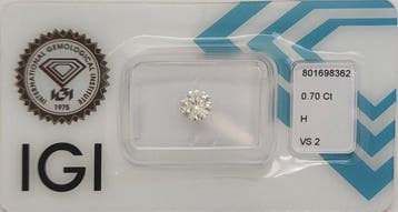 Zonder minimumprijs - 1 pcs Diamant (Natuurlijk) - 0.70 ct -, Nieuw