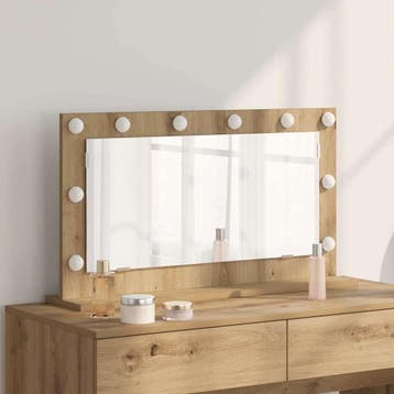 vidaXL Make-up Spiegel Artisan Eiken 80 x 45 x 18 cm, Verzenden, Nieuw