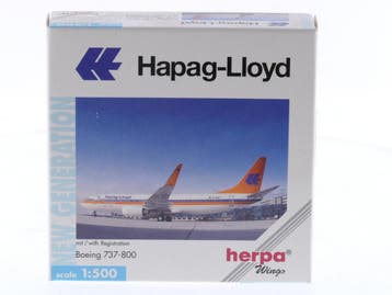 Schaal 1:500 Herpa 512985 Boeing 737-800 met winglets Hap..., Ophalen of Verzenden